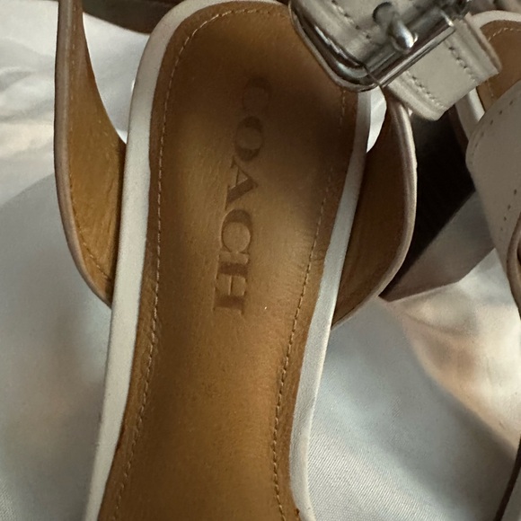 Coach pre owned ankle strap sandals! They have 
Silver brads on them! So cute. - Picture 3 of 7